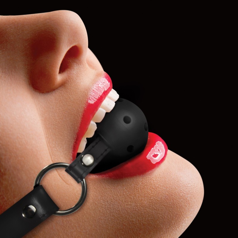 Черна кълбовидна запушалка Ouch! Ball Gag Черна кълбовидна запушалка Ouch! Ball Gag