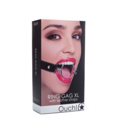 Roubík Ouch! Ring Gag Xl Černý