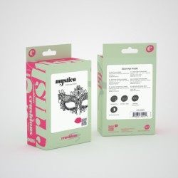 Черна дантелена маска Mystica Crushious