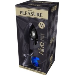 Anal Pleasure Mini Plug Metal Kék M méret