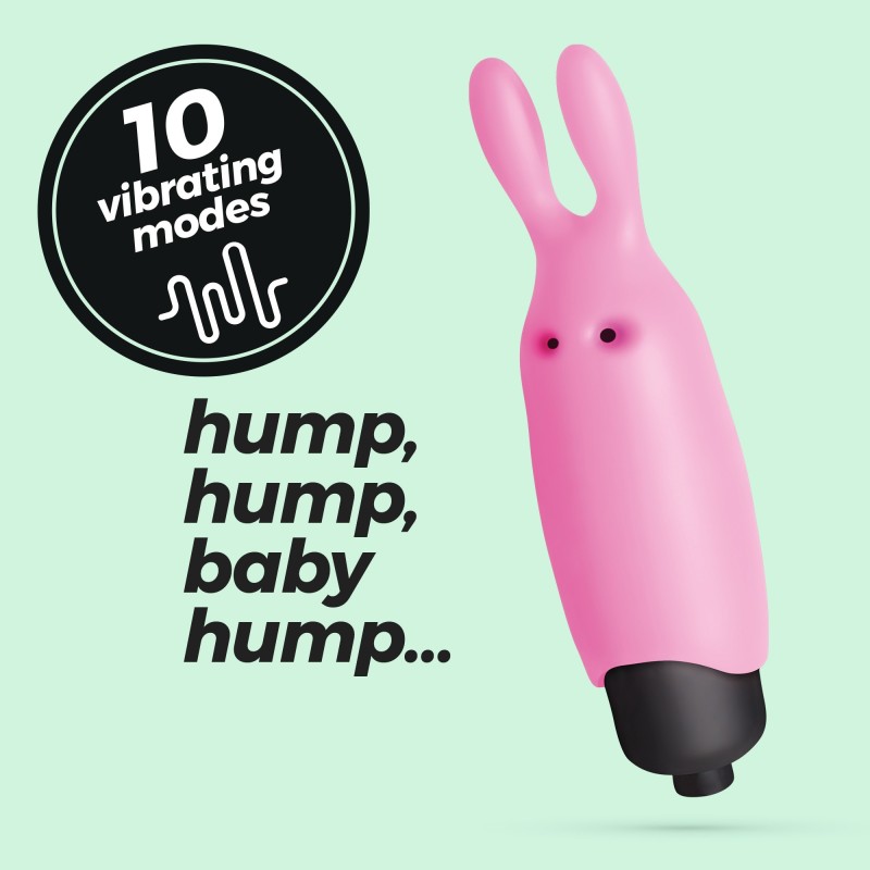 O-Pet Hase mit 10 Vibrations-Bullet Pastellrosa Crushious