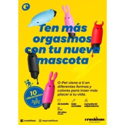 O-Pet Zeko s Metkom s 10 Vibracija Pastelno Ružičasti Crushious