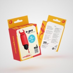 O-Pet Diablo mit 10 Vibrationskugeln Rot Crushious