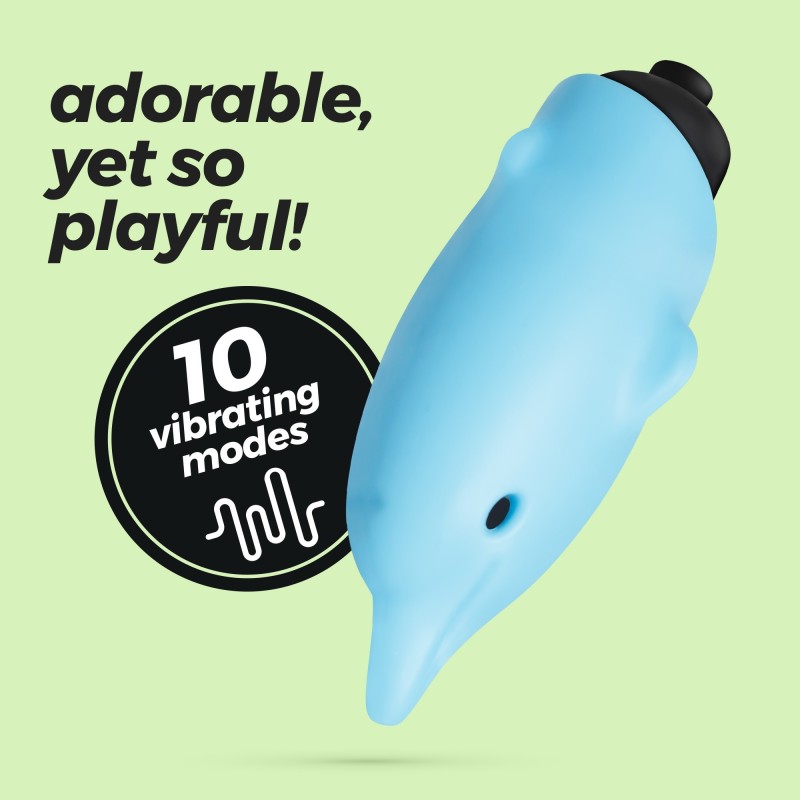 O-Pet Dolphin With 10 Vibration Bullet - Crushious Blue
