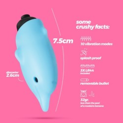 O-Pet Delfiin 10 Vibratsiooniga Kuuliga, Sinine Crushious