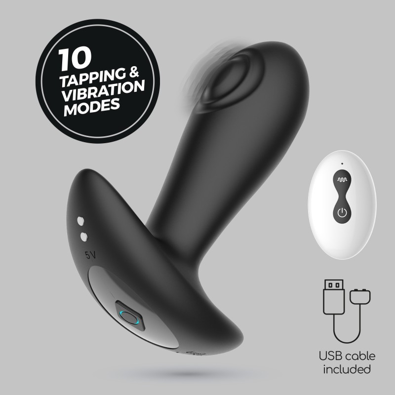 Octo Plug Anal com Pulsação e Controlo Remoto Crushious