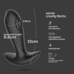 Octo Plug Anal com Pulsação e Controlo Remoto Crushious