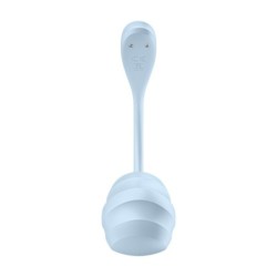 Ou Smooth Petal Connect App - Vibrator purtabil pentru cupluri - Albastru Satisfyer