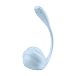 Ou Smooth Petal Connect App - Vibrator purtabil pentru cupluri - Albastru Satisfyer