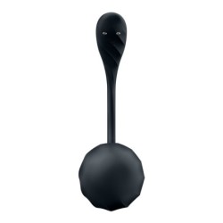 Vibrirajuće jaje s aplikacijom Ribbed Petal Connect App Crno Satisfyer
