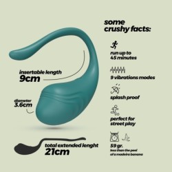Ovo Vibratório Recarregável Com Controlo Remoto Tamago Crushious Emeralda