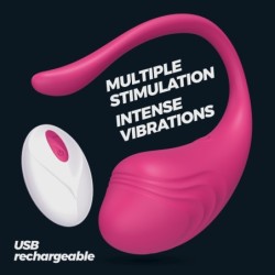 Huevo Vibrador Recargable Con Mando A Distancia Tamago Crushious Rosa