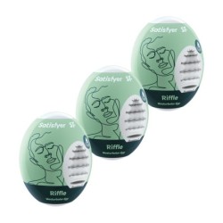 Balíček 3 Masturbátor Masturbator Egg Riffle Satisfyer