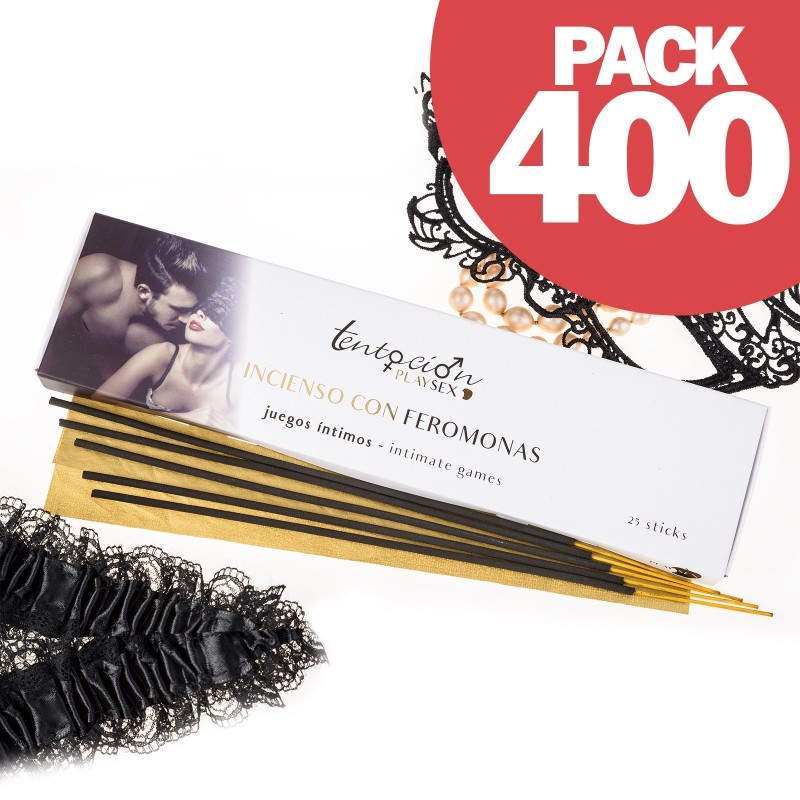 Pakke med 400 Røgelsespinde med Feromoner Aroma Juegos Intimos Tentación Play Sex Pakke med 400 Røgelsespinde med Feromoner Aroma Juegos Intimos Tentación Play Sex