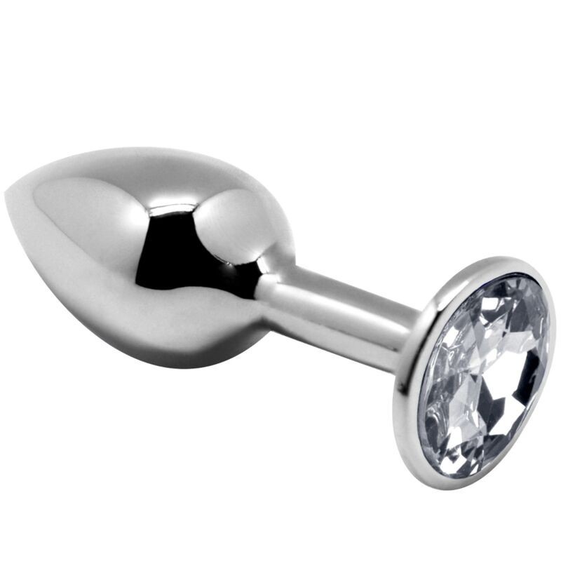 Analinis malonumo mini kištukas, metalinis, baltas, dydis L Analinis malonumo mini kištukas, metalinis, baltas, dydis L