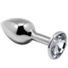 Anal Pleasure Mini Plug Metall Blanc Talla M