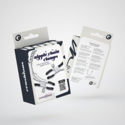 Αγκράφες Μαστών Ασημένια Αλυσίδα Crushious