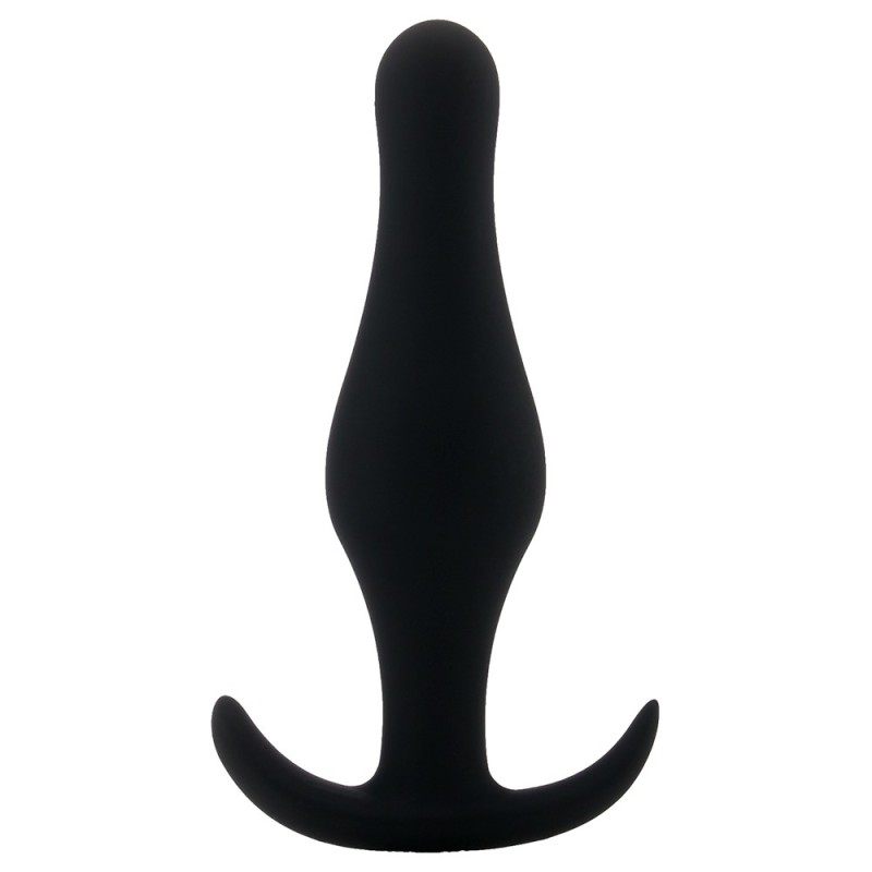 Anale plug butt plug met zwarte handgreep - medium Anale plug butt plug met zwarte handgreep - medium