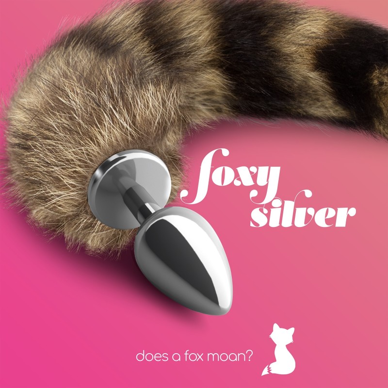 Plug Anal Com Cauda Foxy Silver Metal Crushious