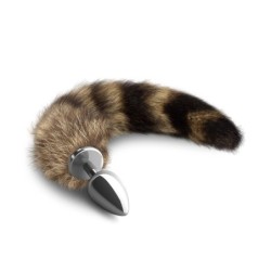 Analni čep s repom Foxy Silver Metal Crushious