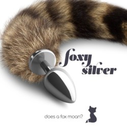 Plug Anal Com Cauda Foxy Silver Metal Crushious