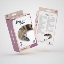 Analplug mit Fuchsschwanz Silber Metal Crushious