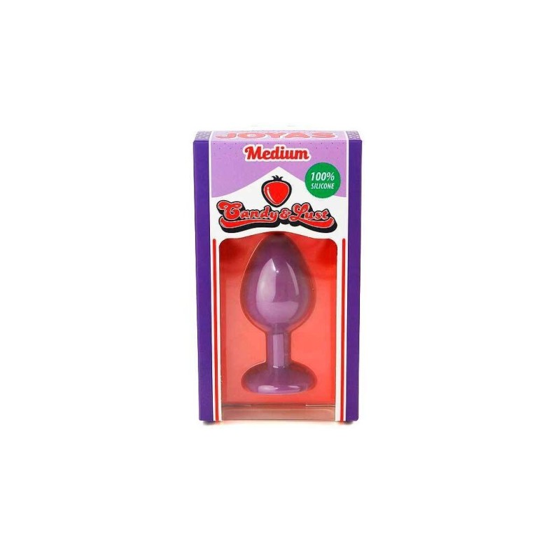 Analni čep od silikona s ljubičastim draguljem Candy Lust Analni čep od silikona s ljubičastim draguljem Candy Lust