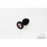 Small Black Silicone Anal Plug With Candy Lust Jewel