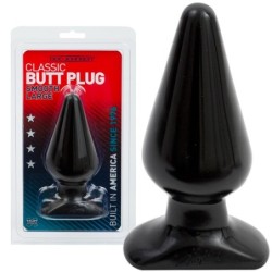 Doc Johnson Classic Butt Plug, musta, suuri anaalitulppa