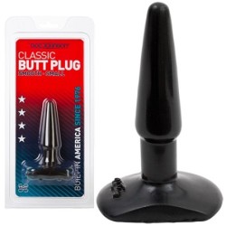 Doc Johnson Classic Butt Plug, musta, pieni anaalitulppa