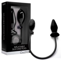 Plug Anal Inflable De Silicona Ouch! Negro