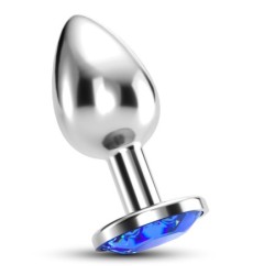 Plug Anale Gioiello Bijou Blu Grande Crushious Con Sacchetto di Velluto Gratis