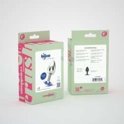 Plug Anale Gioiello Bijou Blu Grande Crushious Con Sacchetto di Velluto Gratis