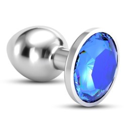 Small Blue Bijou Jewel Anal Plug Crushious With Free Velvety Pouch