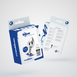 Anal Plug Juweel Bijou Blauw Klein Crushious Met Gratis Fluwelen Zakje