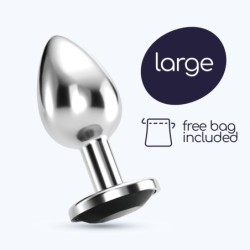 Anale Plug Juweel Bijou Zwart Groot Crushious Met Gratis Fluweelzakje