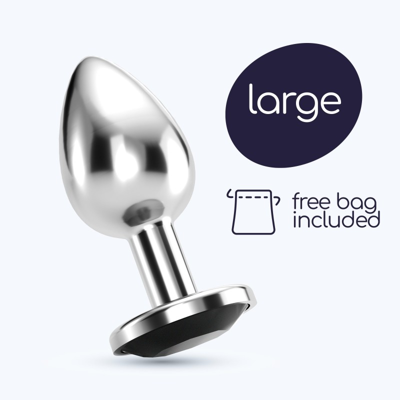 Anale Plug Juweel Bijou Zwart Groot Crushious Met Gratis Fluweelzakje Anale Plug Juweel Bijou Zwart Groot Crushious Met Gratis Fluweelzakje