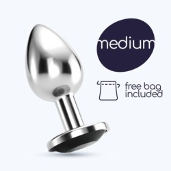 Anale Plug Juweel Bijou Zwart Medium Crushious Met Gratis Fluwelen Zakje