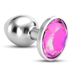 Plug Anal Jóia Bijou Rosa Médio Crushious Com Bolsa Aveludada Grátis