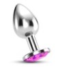 Plug Anal Jóia Bijou Rosa Médio Crushious Com Bolsa Aveludada Grátis