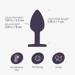 Plug Anal Jóia Bijou Transparente Médio Crushious Com Bolsa Aveludada Grátis