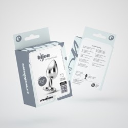 Plug Anal Joya Bijou Transparente Mediano Crushious Con Bolsa Aterciopelada Gratis