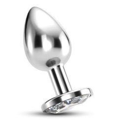 Plug Anal Joya Bijou Transparente Pequeño Crushious Con Bolsa Aterciopelada Gratis