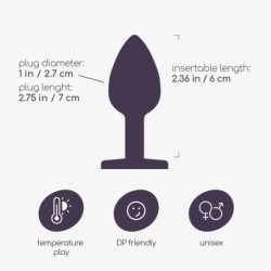 Plug Anal Jóia Bijou Transparente Pequeno Crushious Com Bolsa Aveludada Grátis