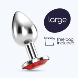 Anale Plug Juweel Bijou Rood Groot Crushious Met Gratis Fluwelen Zakje