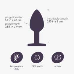 Anal Plug Šperk Bijou Červený Veľký Crushious S Vreckom zo Zamatu Zadarmo