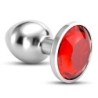 Plug Anal Joya Bijou Rojo Grande Crushious Con Bolsa Aterciopelada Gratis
