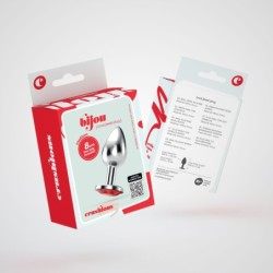 Plug Anal Jóia Bijou Vermelho Médio Crushious Com Bolsa Aveludada Grátis