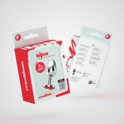 Plug Anal Jóia Bijou Vermelho Pequeno Crushious Com Bolsa Aveludada Grátis