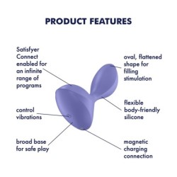 „Satisfyer“ analinis kamštelis „Sweet Seal“ violetinis